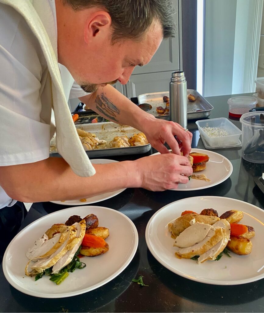 chef finishing turkey main